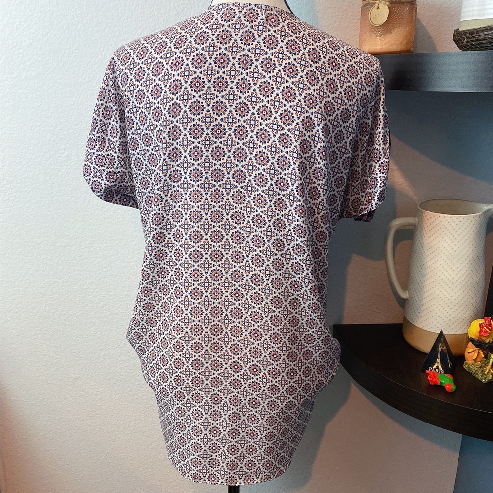 Max Studio Multi Patterned V Neck Blouse - image 4